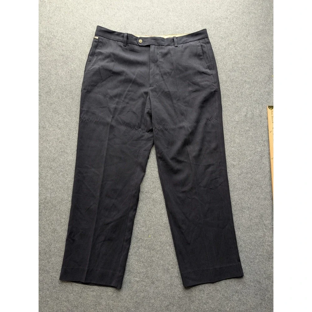 Tommy Bahama Men's 38x30 Navy Blue Luxury Silk Cotton Casual Dress Pants